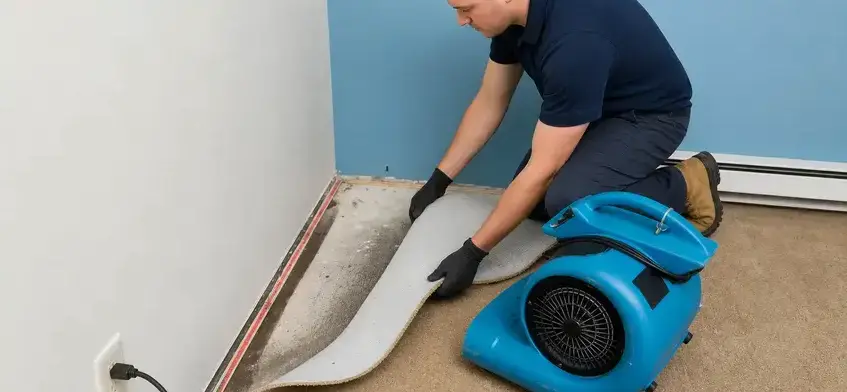Carpet water damage in Bay Village, OH by Galloway Water Damage Restoration